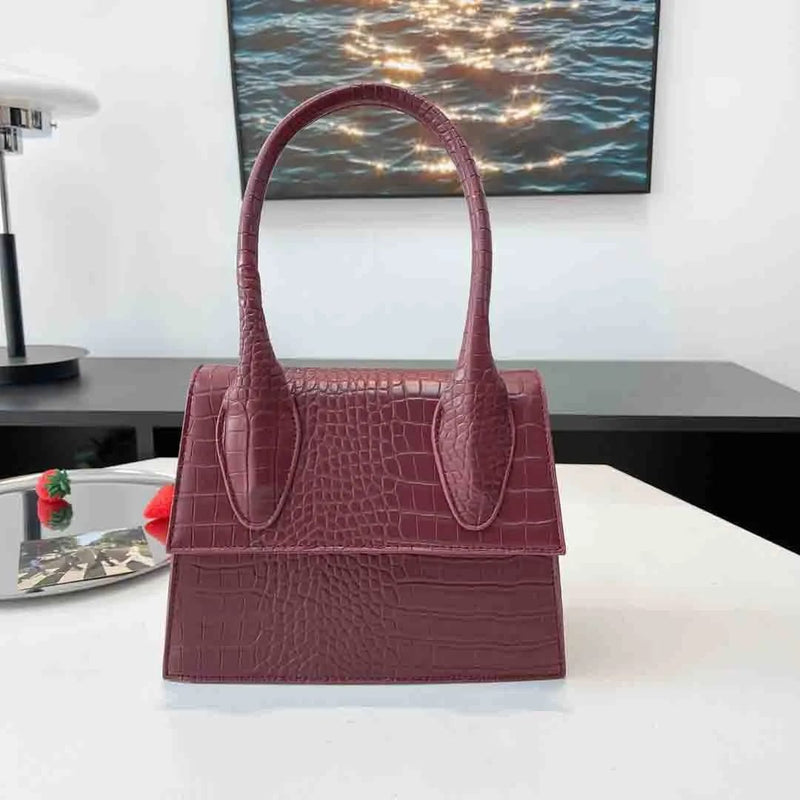 New Fashion Trendy Burgundy Bag D36930 - Tuzzut.com Qatar Online Shopping