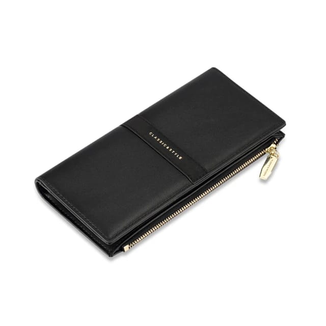 Women Thin Matte Color Long Card Holder Purse S4320302