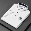 Korean Fashion Men's Embroidered Polo Luxury Cotton T-Shirt TS314 - Tuzzut.com Qatar Online Shopping