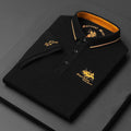 Korean Fashion Men's Embroidered Polo Luxury Cotton T-Shirt TS314 - Tuzzut.com Qatar Online Shopping