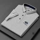 Korean Fashion Men's Embroidered Polo Luxury Cotton T-Shirt TS314 - Tuzzut.com Qatar Online Shopping