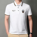 Men's Short Sleeve Embroidered Lapel POLO Casual T-Shirt TS315 - Tuzzut.com Qatar Online Shopping