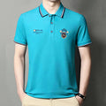 Men's Short Sleeve Embroidered Lapel POLO Casual T-Shirt TS315 - Tuzzut.com Qatar Online Shopping