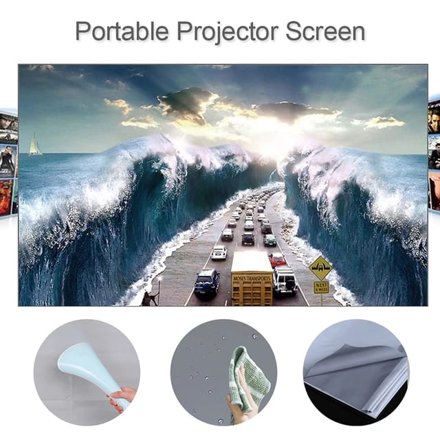Portable Projector Screen Simple Curtain Anti-Light 60 Inches - Tuzzut.com Qatar Online Shopping