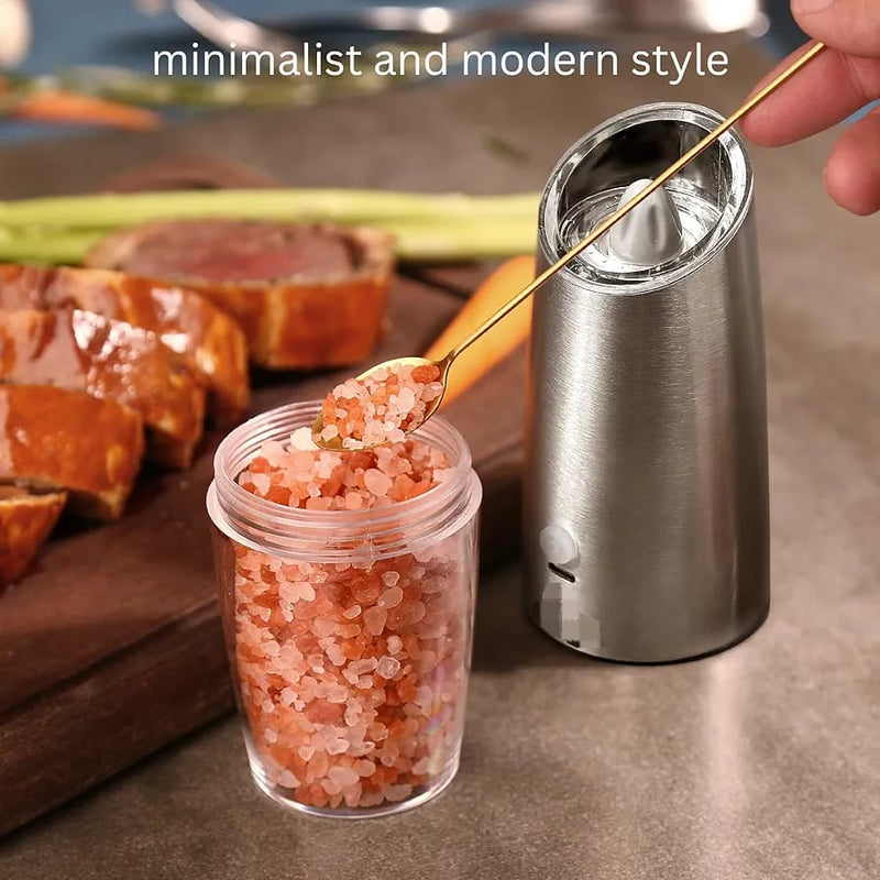 Kitchen Maid Gravity Electric Salt and Pepper Grinder Set Rechargeable C68 - Tuzzut.com Qatar Online Shopping