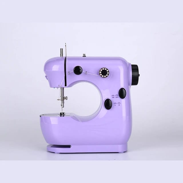 Mini Sewing Machine Household 2 Speed Double Threads with Lighting Lamp 301 - Tuzzut.com Qatar Online Shopping