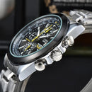 Citizen men's luxury top quartz clock luminous calendar waterproof multi-functional Blue Angel quartz watch W823749 - Tuzzut.com Qatar Online Shopping