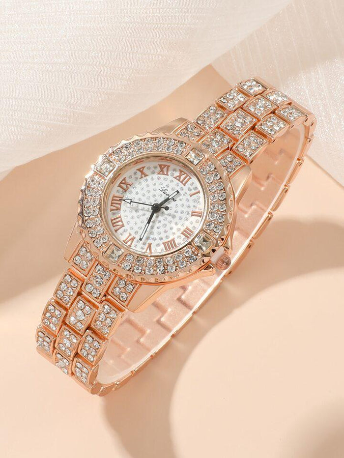 Women Watch Jewelry Pcs Set Watch Necklace Bracelet Earrings