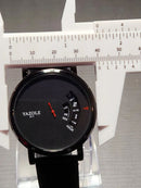 New Men's Quartz YAZOLE Turntable Field Watch Faux Leather Strap - Tuzzut.com Qatar Online Shopping