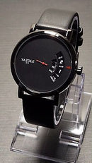 New Men's Quartz YAZOLE Turntable Field Watch Faux Leather Strap - Tuzzut.com Qatar Online Shopping