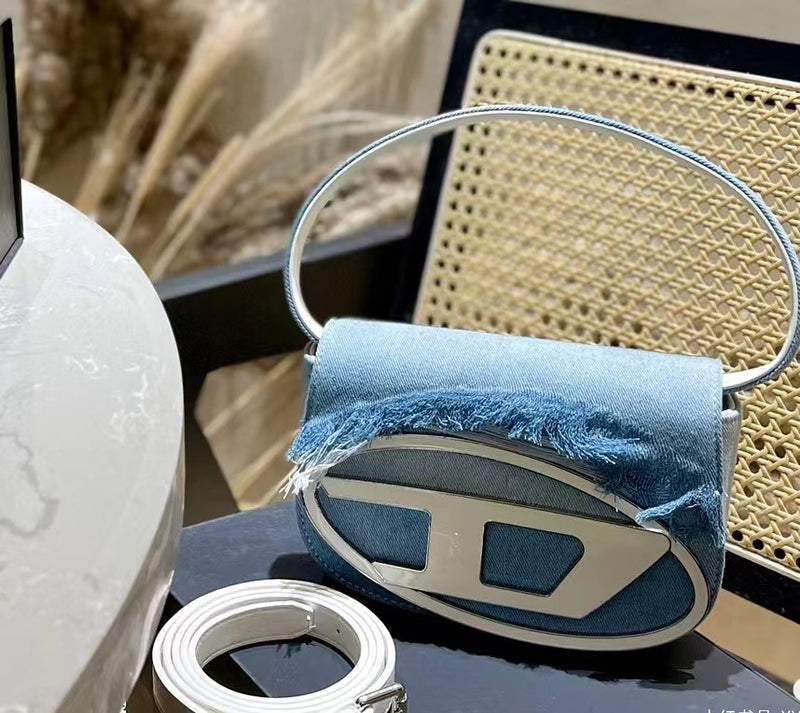 Fashionable Denim Blue Armpit Bag Single Shoulder Crossbody Handbag 21119 - Tuzzut.com Qatar Online Shopping
