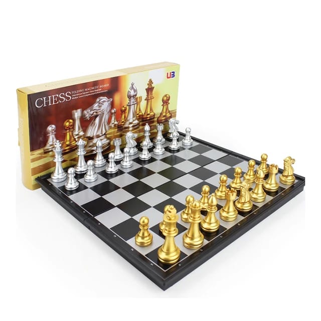 High-end Portable Magnetic Folding Gold and Silver Training Chess High-end Portable Magnetic Folding Gold and Silver Training Chess