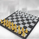 High-end Portable Magnetic Folding Gold and Silver Training Chess - Tuzzut.com Qatar Online Shopping