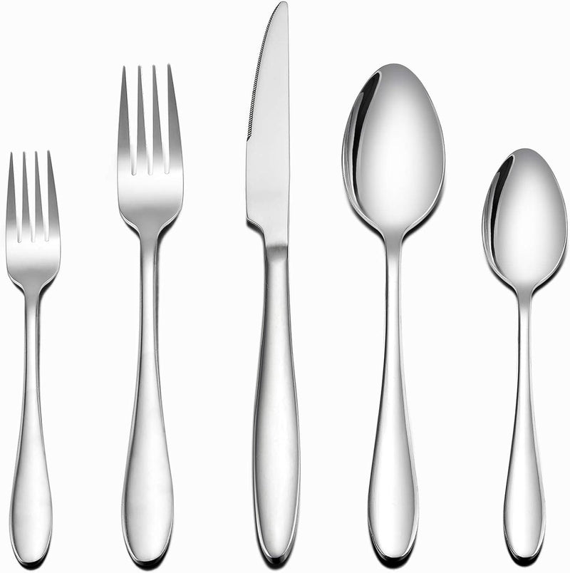 30 Piece Flatware Silverware Set for 6, Stainless Steel Cutlery Set - Tuzzut.com Qatar Online Shopping