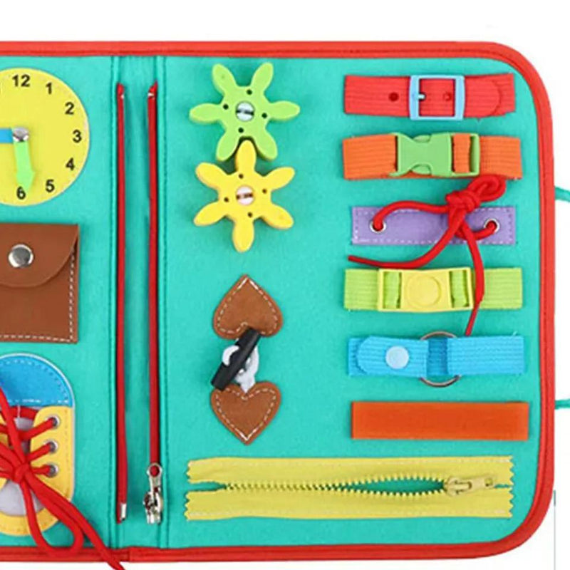 Toddler Busy Board 3D Baby Early Educational Toys Bag B-7980 - Tuzzut.com Qatar Online Shopping