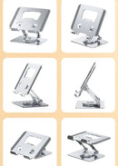 360 Rotating Portable Aluminum Adjustable Folding Tablet Stand Holder MS-001 - Tuzzut.com Qatar Online Shopping
