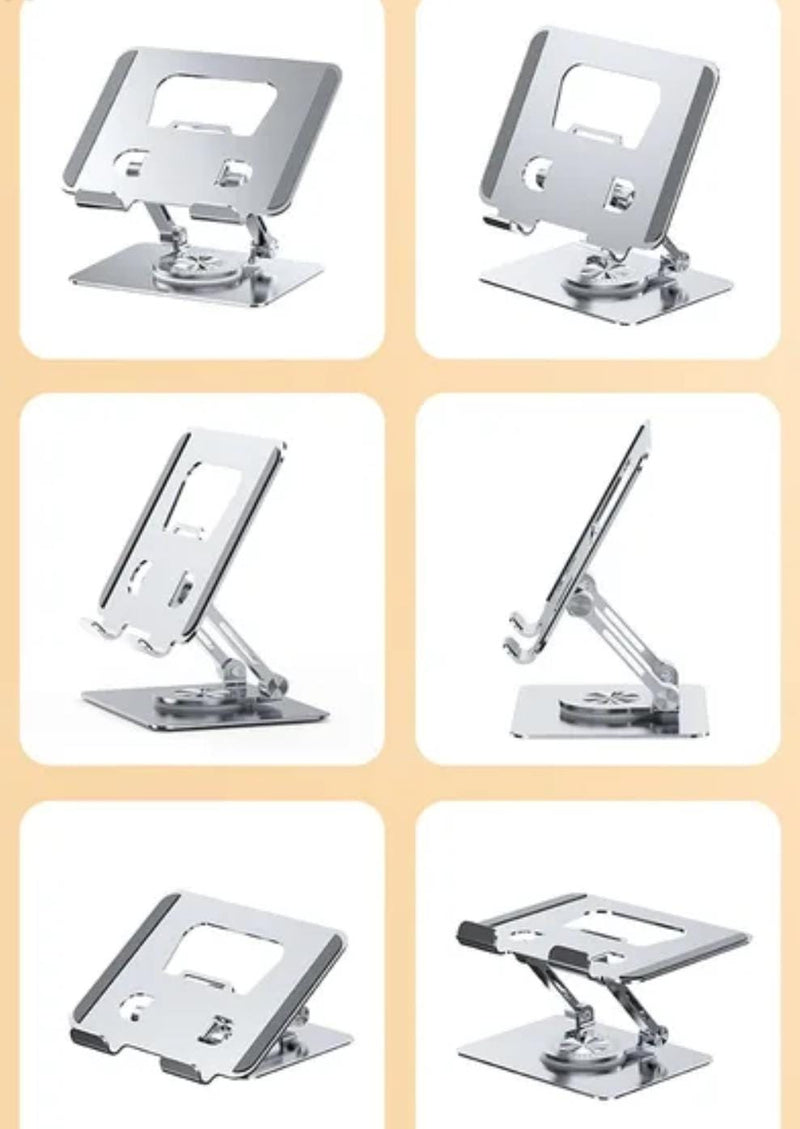 360 Rotating Portable Aluminum Adjustable Folding Tablet Stand Holder MS-001 - Tuzzut.com Qatar Online Shopping