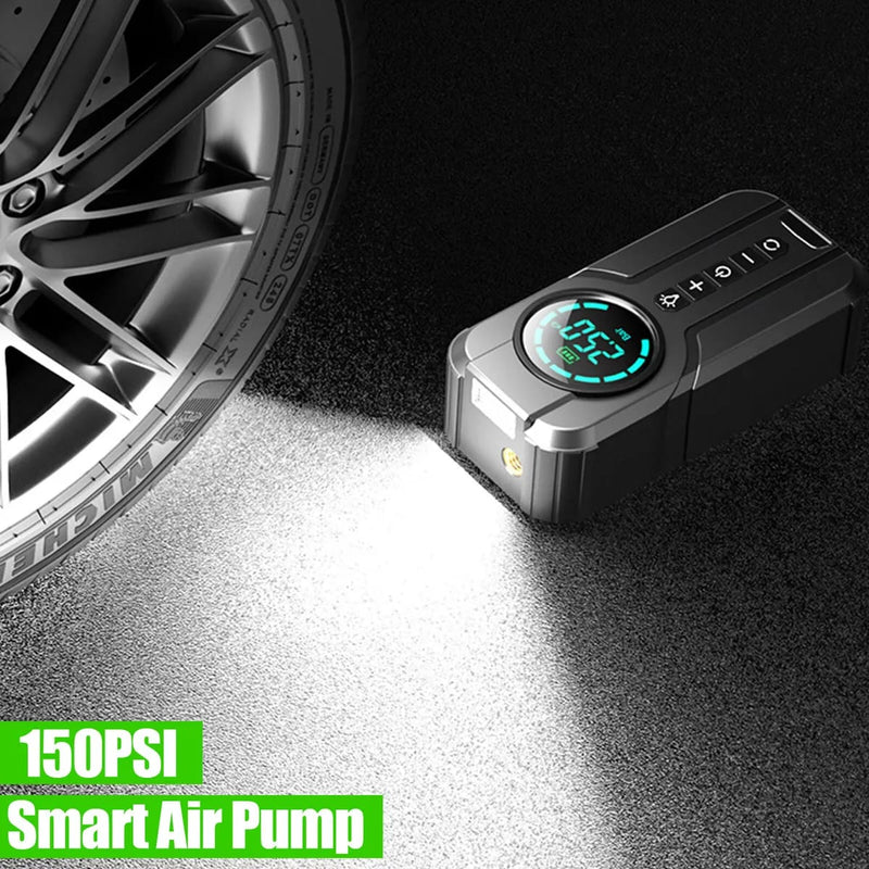 Portable Smart Air Compressor Tire Inflator Fits Car Moto Bike Tires YX1819 - Tuzzut.com Qatar Online Shopping