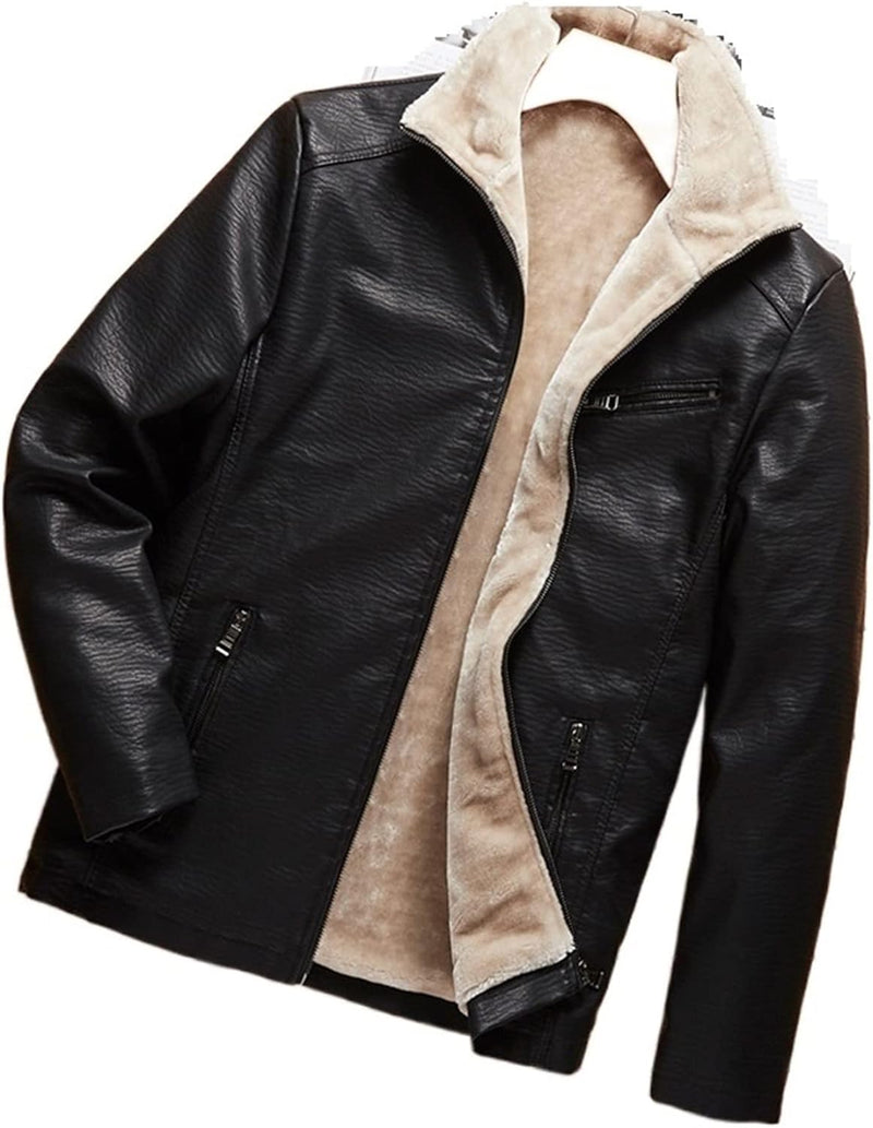 Men's Clothing  Winter Fleece Warm Motorcycle Biker Jacket L S4194243 - Tuzzut.com Qatar Online Shopping