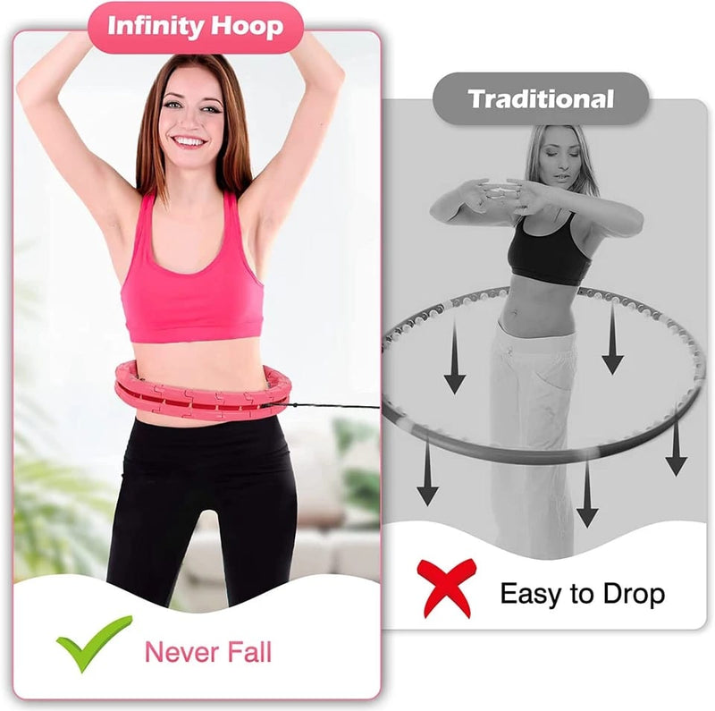 Slimming Hoop With Weight Exercise Hoop Waist Trainer B-94107 - Tuzzut.com Qatar Online Shopping