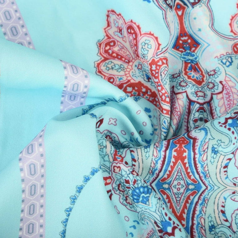 Cotonie Women Two Piece Sleeve Printed Cardigan Tops With High Waist Pants B-90391 2XL - Tuzzut.com Qatar Online Shopping