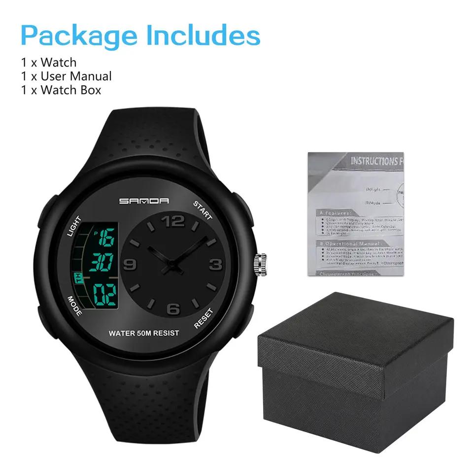 SANDA Dual Display Outdoor Sports Watch S763 SANDA Dual Display Outdoor Sports Watch S763
