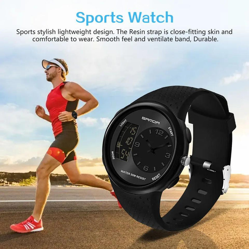 SANDA 763 Dual Display Outdoor Sports Watch - Tuzzut.com Qatar Online Shopping