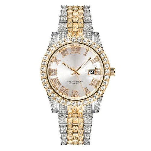 Diamond Men Women Watches Gold Watch Ladies Wrist Watch S4431740 - Tuzzut.com Qatar Online Shopping