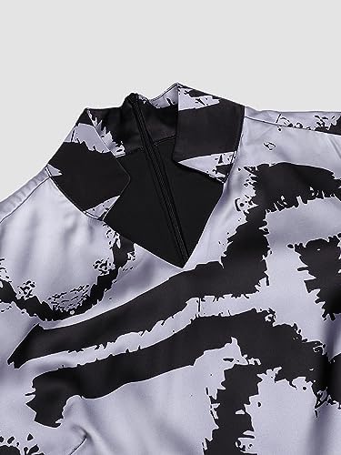 Fashion Women,s Elegant Printed Satin Dress S4968102 XL Fashion Women,s Elegant Printed Satin Dress S4968102 XL