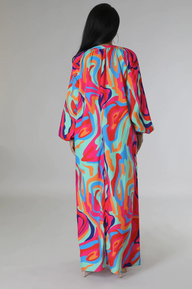 Womens Fashion Retro Karima Dress B-101274 (2XL) - Tuzzut.com Qatar Online Shopping
