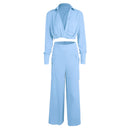 Women's Warm Knitted Suit Sports Sweater Set B-89254 - Tuzzut.com Qatar Online Shopping