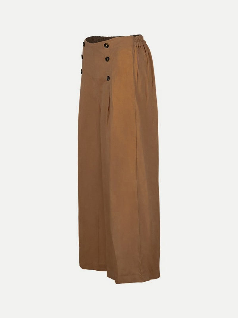 Womens Elastic High Waist Wide Leg Cropped Palazzo Pants X3732132 - Tuzzut.com Qatar Online Shopping