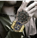 Multi-Time Zone Mens Watches Casual Quartz Sports Man Wristwatch W987413 - Tuzzut.com Qatar Online Shopping