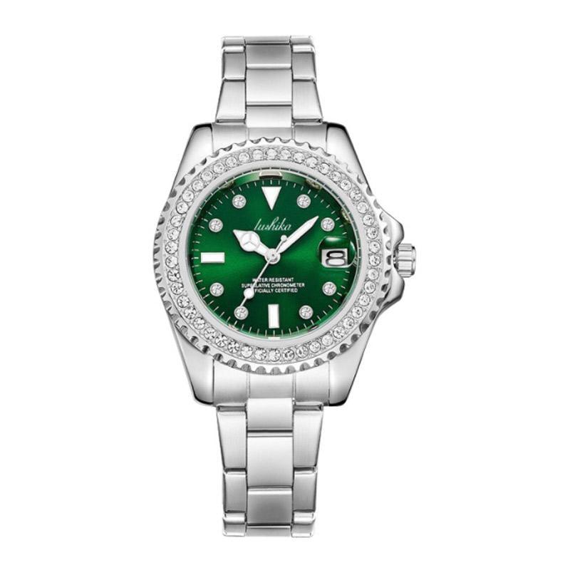 LUSHIKA Women's Luxury Watch Fashion Temperament Diamond Inlaid Women's Watch W456098 - Tuzzut.com Qatar Online Shopping