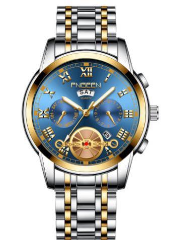 Fngeen Face Double Calendar Business Waterproof Quartz Watch W256071 Fngeen Face Double Calendar Business Waterproof Quartz Watch W256071