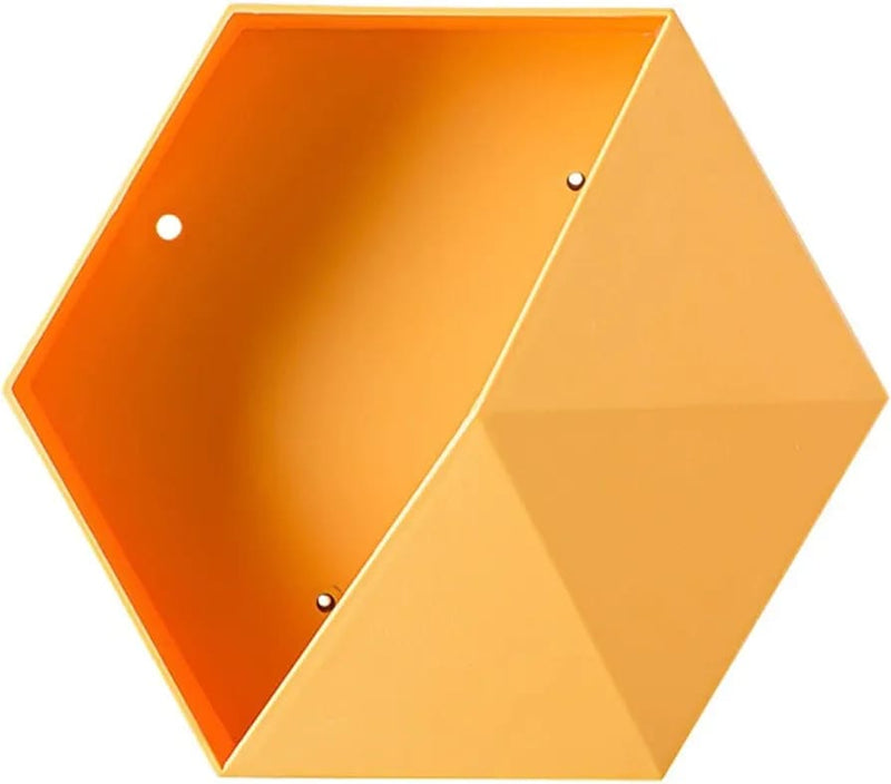 Hexagonal Wall Shelf Gal Geometric Storage Bedroom Holder S4273430 - TUZZUT Qatar Online Shopping