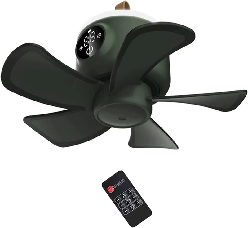 Portable Ceiling Fans with Lights LED Small Modern Ceiling Fan with 4 Timing Options FS3 - TUZZUT Qatar Online Shopping