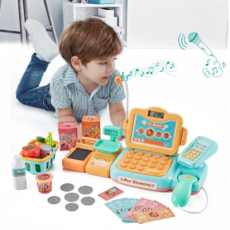 24Pcs Supermarket Checkout Counter Foods Simulation Kids Toy Set 888-14 - TUZZUT Qatar Online Shopping