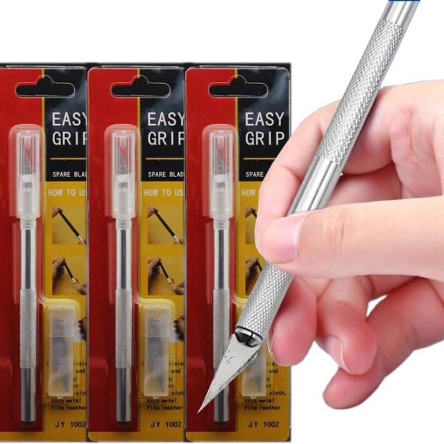 Easy Grip Pen Cutter Precision Knives Exacto Style Hobby Knife For Crafts - JY1002 - TUZZUT Qatar Online Shopping