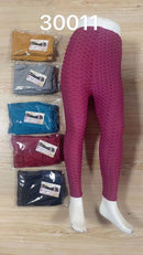 6pcs Women's Elastic High Waist Textured Leggings 30011 - TUZZUT Qatar Online Shopping