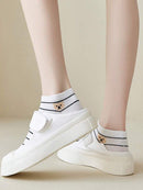 10 pairs Striped and bear pattern invisible short socks SK-45 - TUZZUT Qatar Online Shopping