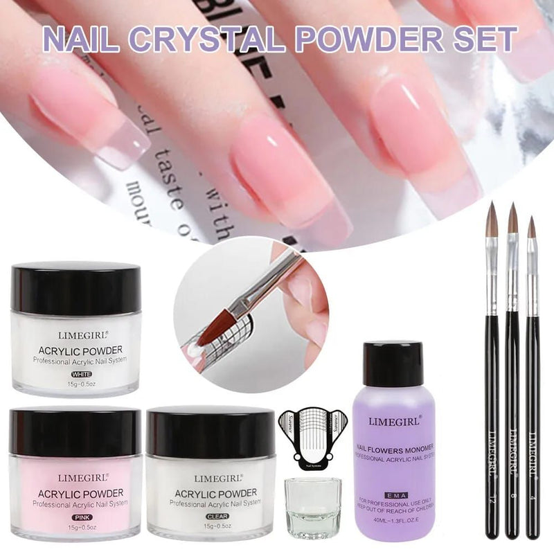 Nail Acrylic Powder Set Liquid Monomer Kit Nail Extension Carving Manicure Tool - TUZZUT Qatar Online Shopping