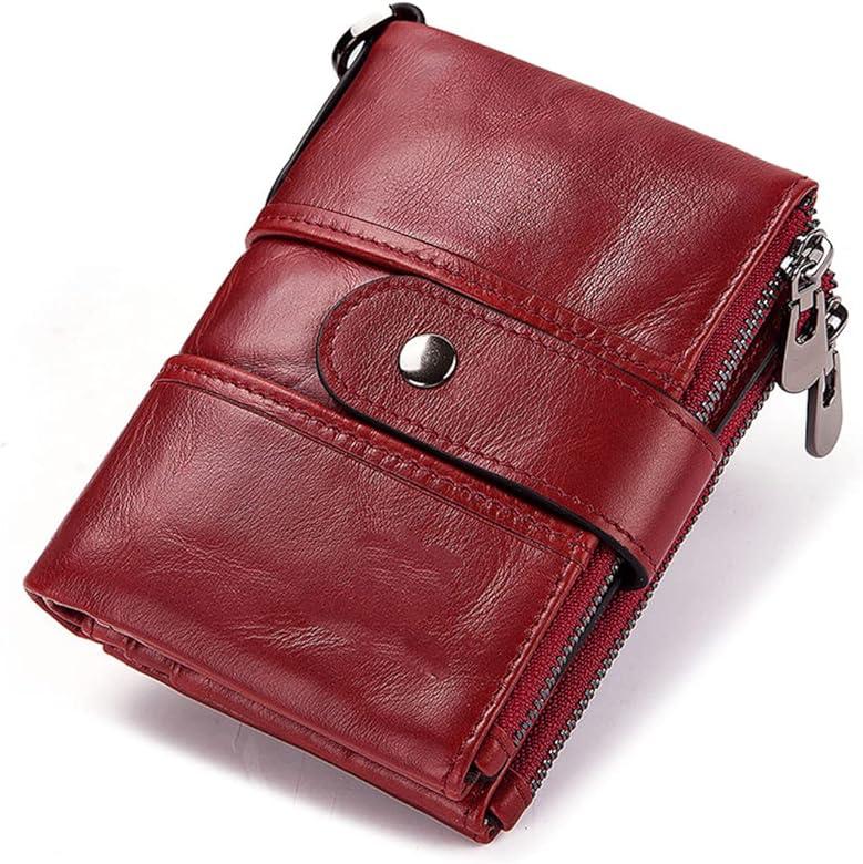 HUMERPAUL Short Wallet Men Genuine Leather Zipper Coin Pocket High Quality Male RFID Card Holder Purse Vintage Credential Walet BP804 - TUZZUT Qatar Online Shopping