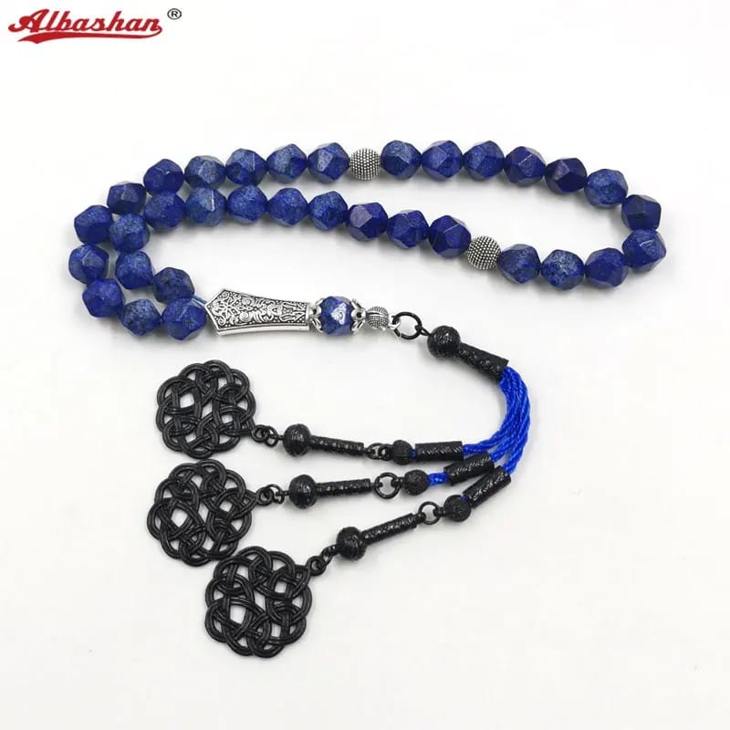 Tasbih Rhombus Shape Beads Lapis Lazuli Stone 33 Beads - TUZZUT Qatar Online Shopping