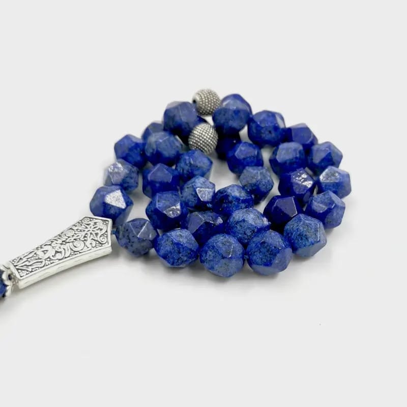Tasbih Rhombus Shape Beads Lapis Lazuli Stone 33 Beads - TUZZUT Qatar Online Shopping