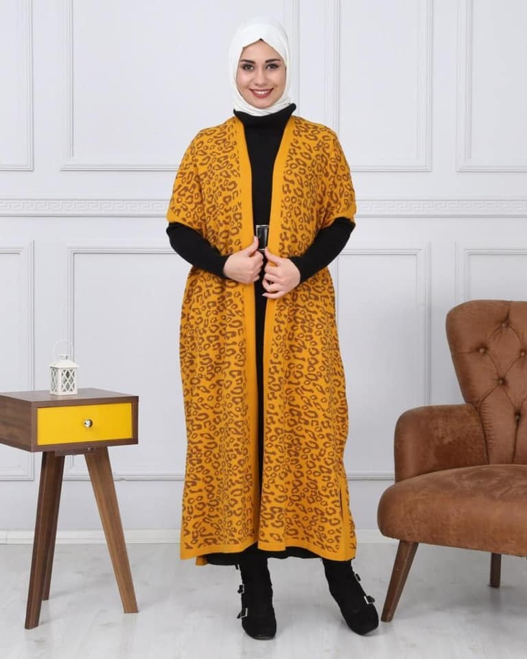 Turkish Woven Long Coat Sweater 2 Pcs Set - TUZZUT Qatar Online Shopping