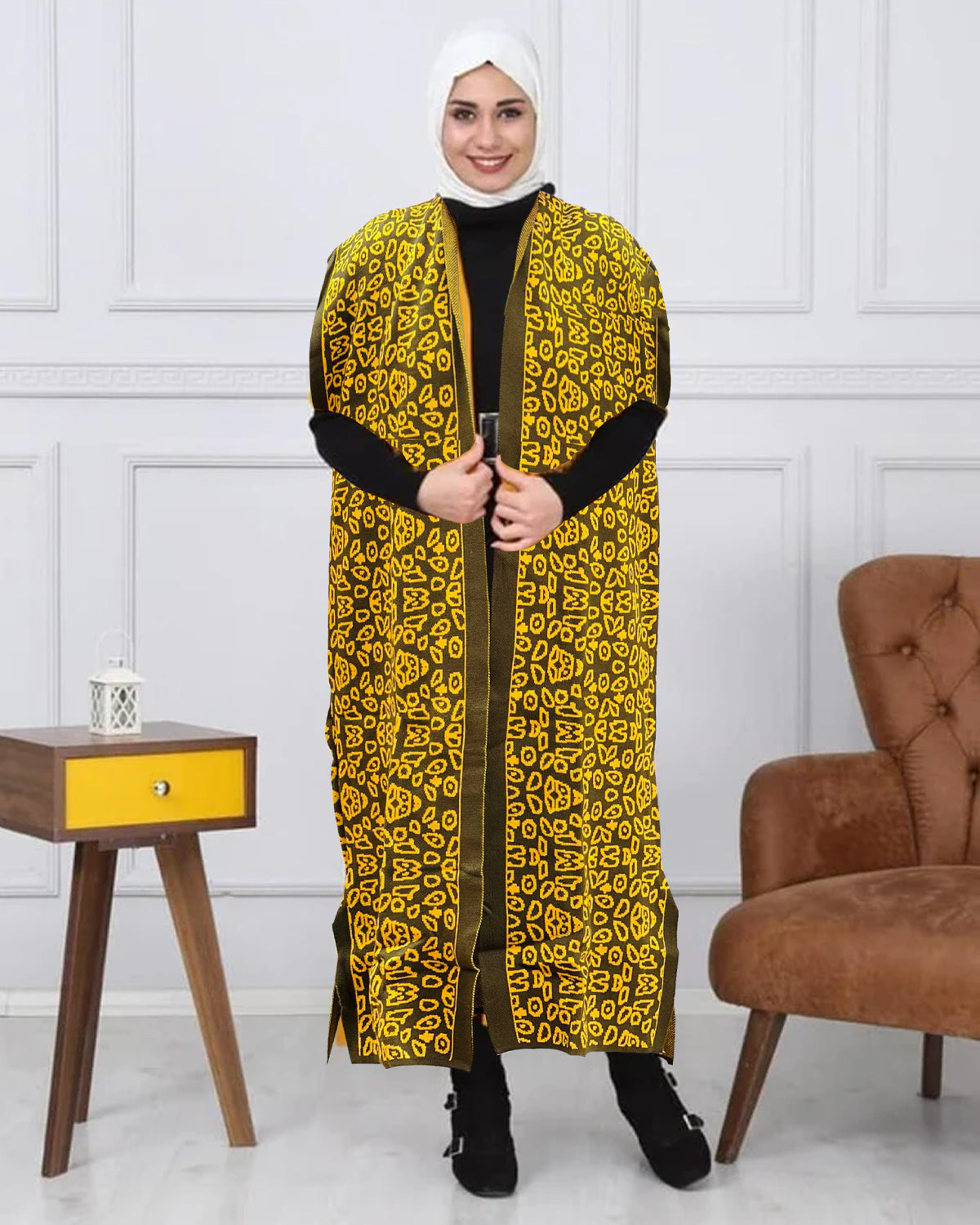 Turkish Woven Long Coat Sweater 2 Pcs Set Turkish Woven Long Coat Sweater 2 Pcs Set