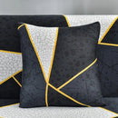 Pattern Printed Living Room Bedroom Stretch 3 Seater Sofa Covers + One Piece Pillow Cover - TUZZUT Qatar Online Shopping