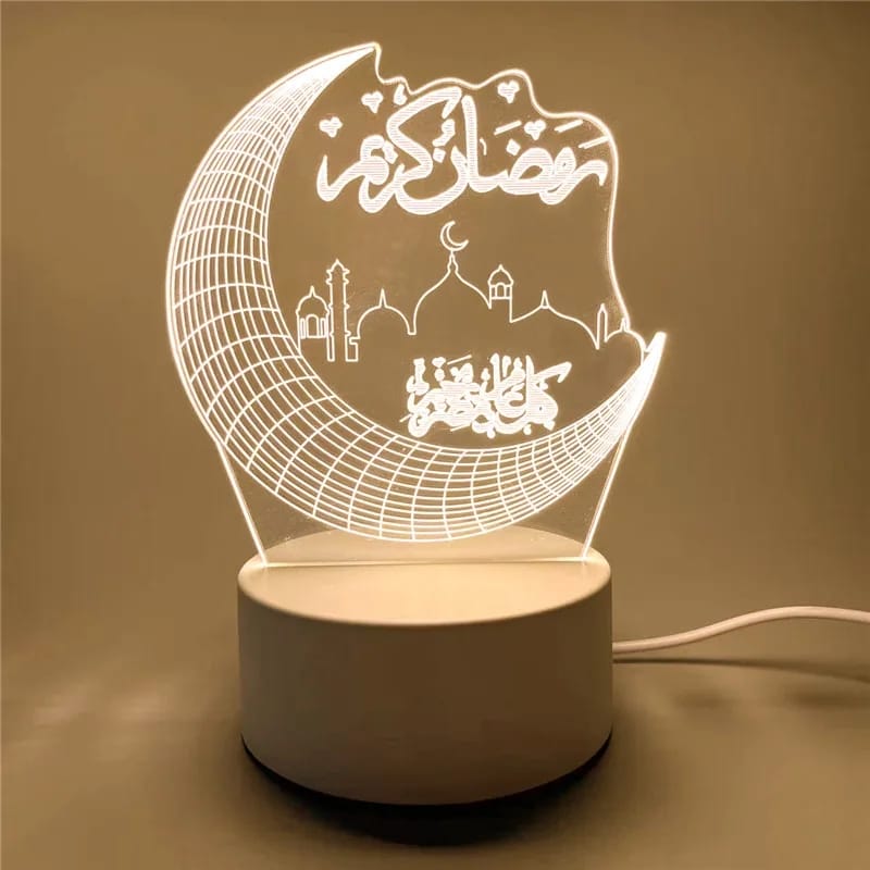 3D Creative LED Night Lamp Muslim Ramadan Home Decoration - TUZZUT Qatar Online Shopping