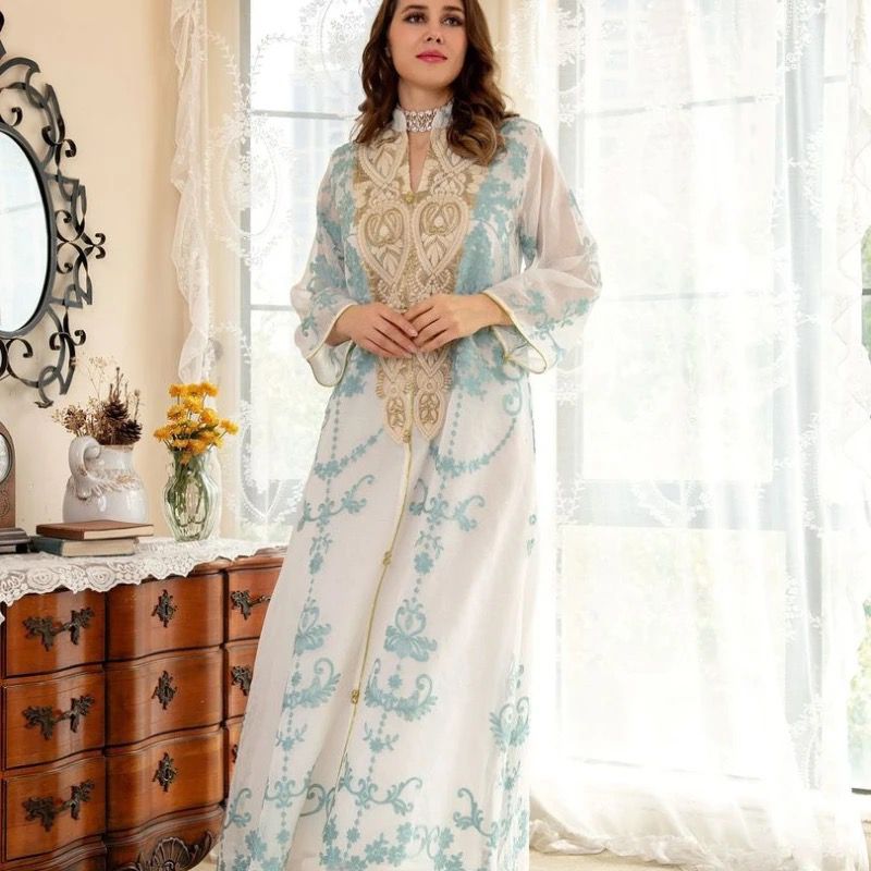 Ramadan Abayas for Women Muslim Fashion Jalabiya Dress B-61881 - TUZZUT Qatar Online Shopping